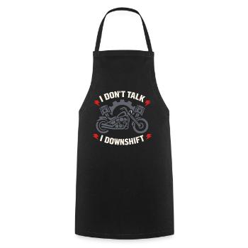 Why we ride motorcycles, - Cooking Apron - black - Front - AI Model Male 185 dark (185cm)