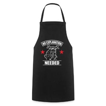 Why we ride motorcycles, - Cooking Apron - black - Front - AI Model Male 185 dark (185cm)