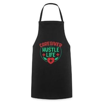 Nurse, geriatric care - Cooking Apron - black - Front - AI Model Male 185 dark (185cm)