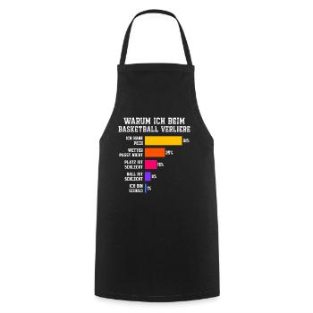 Pourquoi je perds au basket Basket - Tablier de cuisine - noir - Devant - AI Model Male 185 dark (185cm)