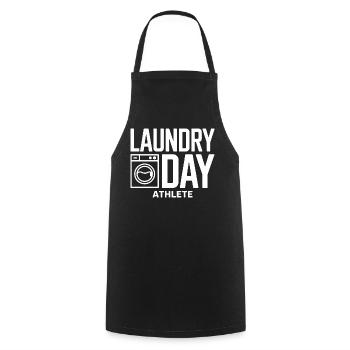 Laundry Day Athlete Wäsche Humor - Kochschürze - Schwarz - Vorne - AI Model Male 185 dark (185cm)