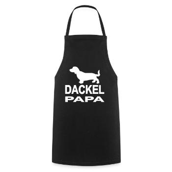 Dackel - Kochschürze - Schwarz - Vorne - AI Model Male 185 dark (185cm)