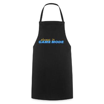 ALWAYS IN GAME MODE - Cooking Apron - black - Front - AI Model Male 185 dark (185cm)