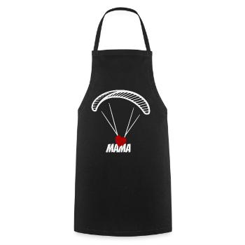 Maman parapentiste avec du cœur - Tablier de cuisine - noir - Devant - AI Model Male 185 dark (185cm)