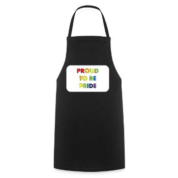 Proud to be Pride in rainbow style - Cooking Apron - black - Front - AI Model Male 185 dark (185cm)