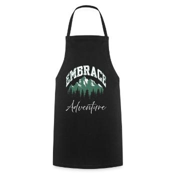 Umarme das Adventure Mountain Logo - Kochschürze - Schwarz - Vorne - AI Model Male 185 dark (185cm)