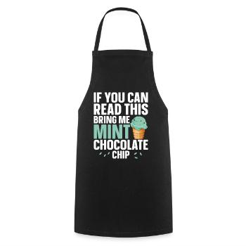 Dessert Mint Cream Lover Chocolat frais à la menthe - Tablier de cuisine - noir - Devant - AI Model Male 185 dark (185cm)
