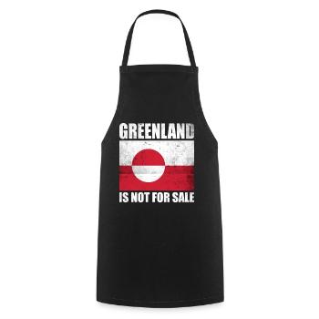 Greenland Is Not For Sale Shirt - Cooking Apron - black - Front - AI Model Male 185 dark (185cm)