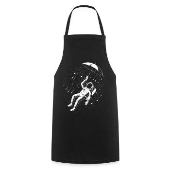 Astronaut Umbrella Space Rain - Kochschürze - Schwarz - Vorne - AI Model Male 185 dark (185cm)