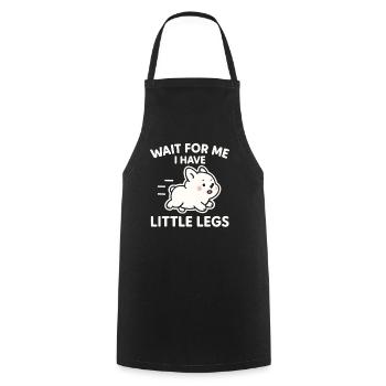 Le chien dit Humour Mème Humour, Drôle, petites jambes drôles - Tablier de cuisine - noir - Devant - AI Model Male 185 dark (185cm)