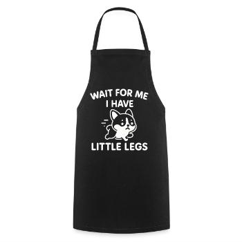 Le chien dit Humour Mème Humour, Drôle, petites jambes drôles - Tablier de cuisine - noir - Devant - AI Model Male 185 dark (185cm)
