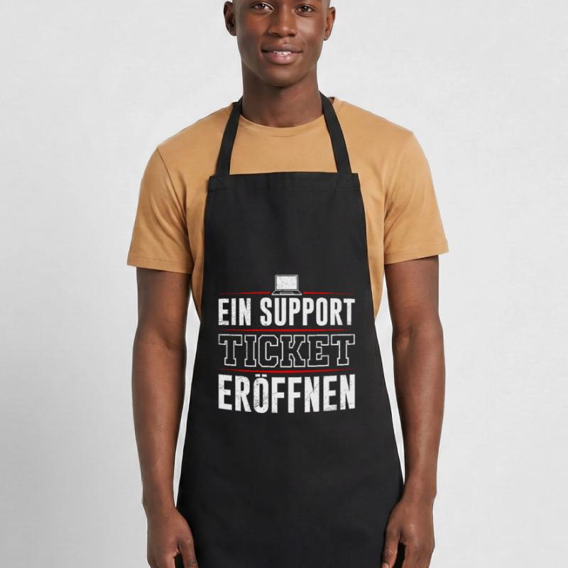 Coder OPEN A SUPPORT TICKET FUNNY Cooking Apron