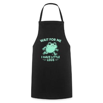 Grenouille qui dit Humour Meme Hume Petites jambes drôles - Tablier de cuisine - noir - Devant - AI Model Male 185 dark (185cm)