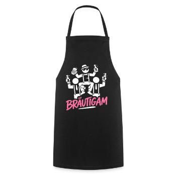 T-shirt du marié Enterrement de vie de garçon Garçons Enterrement de vie de garçon - Tablier de cuisine - noir - Devant - AI Model Male 185 dark (185cm)