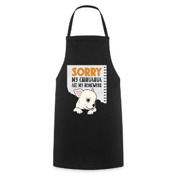 Chihuahua Chihuahueño Désolé Mon - Tablier de cuisine - noir - Devant - AI Model Male 185 dark (185cm)