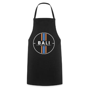 Coordonnées de l’île de Bali - Tablier de cuisine - noir - Devant - AI Model Male 185 dark (185cm)