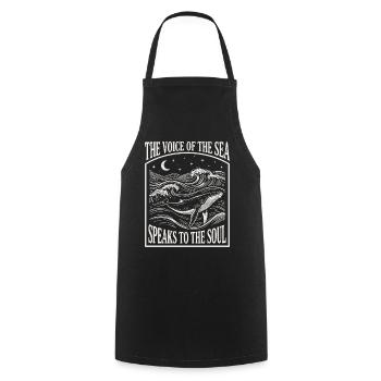 Marine Life Aesthetic Whale - Ocean Art - Cooking Apron - black - Front - AI Model Male 185 dark (185cm)