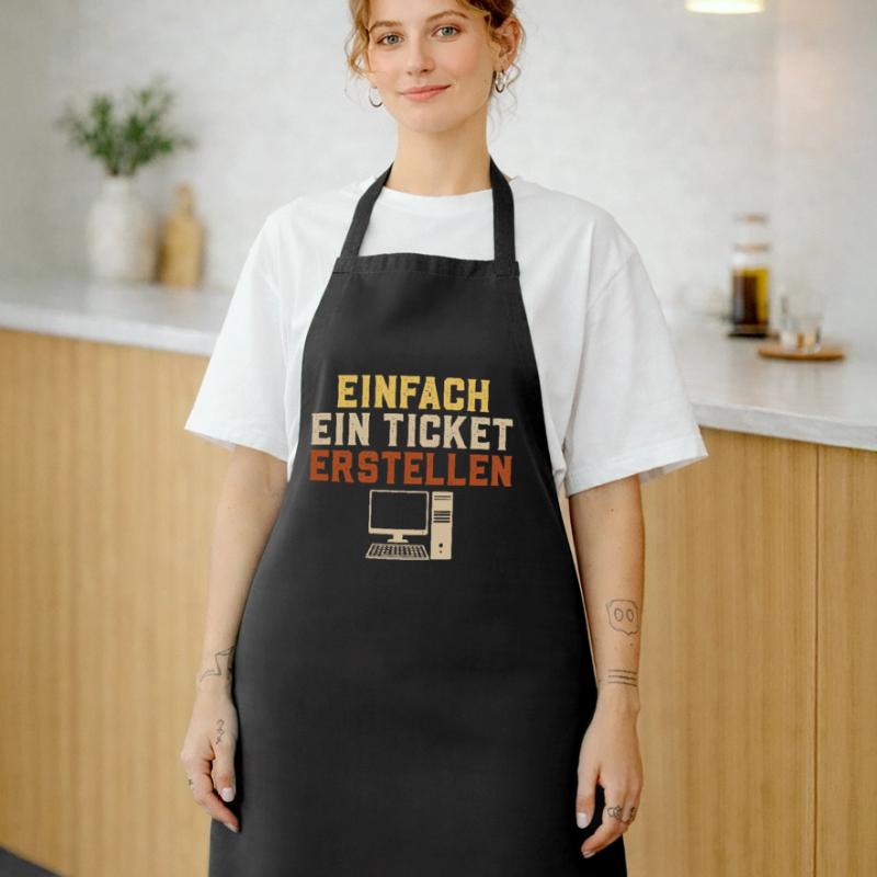 Computer Science JUST CREATE A TICKET Funny Cooking Apron
