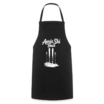 Après-ski tour Skiing Winter holiday Group - Cooking Apron - black - Front - AI Model Male 185 dark (185cm)