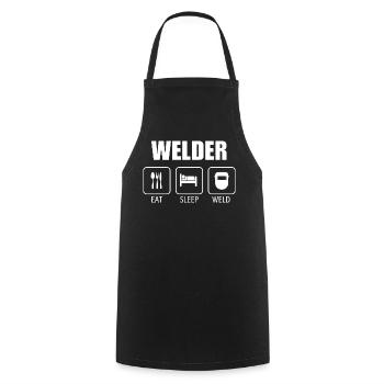 Soudeur mange sommeil Répète Conception de soudure drôle - Tablier de cuisine - noir - Devant - AI Model Male 185 dark (185cm)