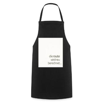 The route is recalculated – a modern statement - Cooking Apron - black - Front - AI Model Male 185 dark (185cm)