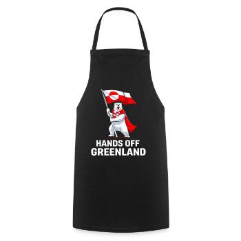 Greenland hands out of contact - Cooking Apron - black - Front - AI Model Male 185 dark (185cm)