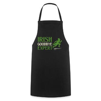 Irischer Abschiedsexperte St. Patrick's St. Paddys - Kochschürze - Schwarz - Vorne - AI Model Male 185 dark (185cm)