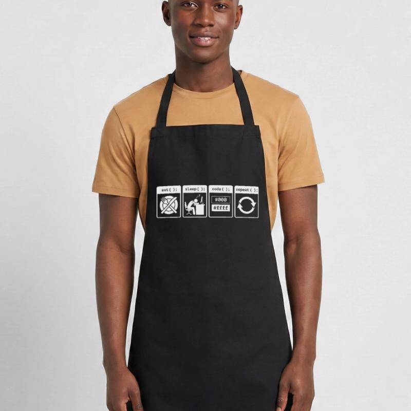 Eat Sleep Code Repeat – Conception de flux de travail pour codeurs Tablier de cuisine