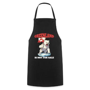 Greenland Is Not For Sale Shirt - Kochschürze - Schwarz - Vorne - AI Model Male 185 dark (185cm)