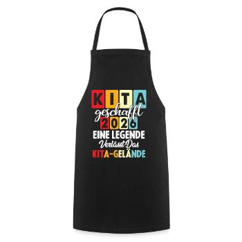 Daycare center made in 2026 A legend leaves the - Cooking Apron - black - Front - AI Model Male 185 dark (185cm)