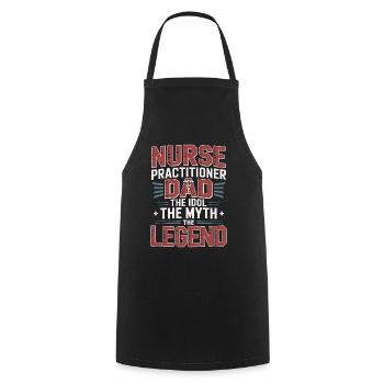 Infirmier praticien Papa L’idole Les soins primaires - Tablier de cuisine - noir - Devant - AI Model Male 185 dark (185cm)