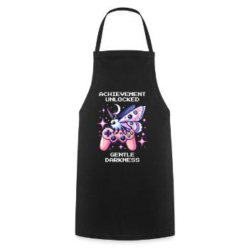 Gentle Darkness Unlocked | Soft Goth - Cooking Apron - black - Front - AI Model Male 185 dark (185cm)