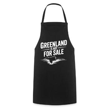 Le Groenland n’est pas à vendre - Tablier de cuisine - noir - Devant - AI Model Male 185 dark (185cm)