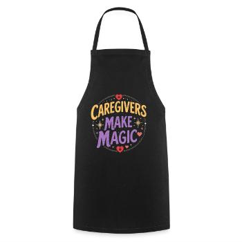 Pflegerin Pfleger Altenpflege Caregivers Magic - Cooking Apron - black - Front - AI Model Male 185 dark (185cm)