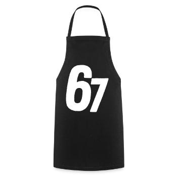 67 Six Sept - Tablier de cuisine - noir - Devant - AI Model Male 185 dark (185cm)