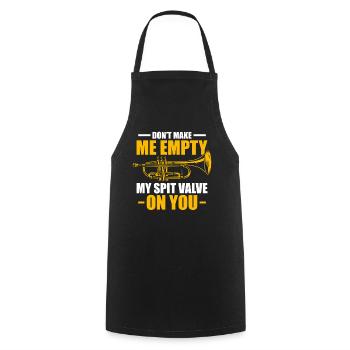 Don't make me empty Trumpet player - Cooking Apron - black - Front - AI Model Male 185 dark (185cm)