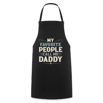 Papa Vater Vatertag - Kochschürze - Schwarz - Vorne - AI Model Male 185 dark (185cm)