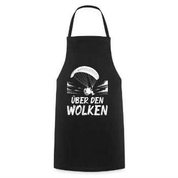 Parapente AU-DESSUS DES NUAGES Amusant - Tablier de cuisine - noir - Devant - AI Model Male 185 dark (185cm)