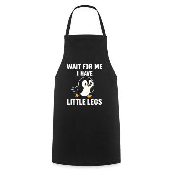 Pinguin Spruch Humor Meme Lustig Geschenkidee - Kochschürze - Schwarz - Vorne - AI Model Male 185 dark (185cm)