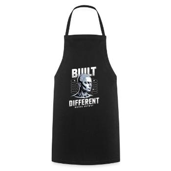 Neurodivergent Neurodiversity Built Differend - Cooking Apron - black - Front - AI Model Male 185 dark (185cm)