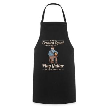 Diction du guitariste – Seuls les meilleurs jouent de la guitare - Tablier de cuisine - noir - Devant - AI Model Male 185 dark (185cm)