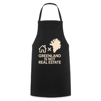 Greenland Is Not Real Estate Arctic Sovereignty - Cooking Apron - black - Front - AI Model Male 185 dark (185cm)
