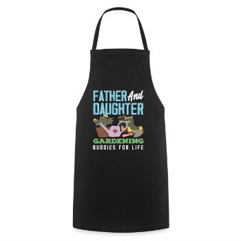 Father Daughter Gardening Garden - Cooking Apron - black - Front - AI Model Male 185 dark (185cm)