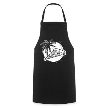Graphique de pizza - Tablier de cuisine - noir - Devant - AI Model Male 185 dark (185cm)