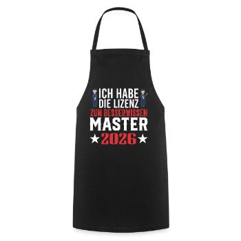 Diplôme de Master 2026 - Tablier de cuisine - noir - Devant - AI Model Male 185 dark (185cm)