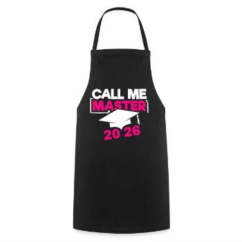 Master 2026 Graduation Graduation - Cooking Apron - black - Front - AI Model Male 185 dark (185cm)