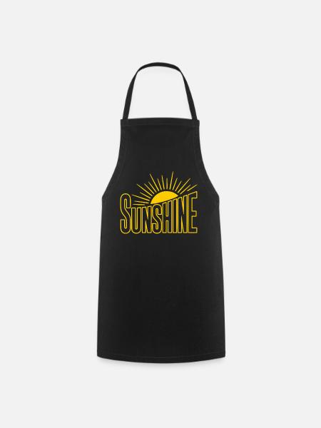 Sonnenstrahl Sunshine Logo - Kochschürze - Schwarz