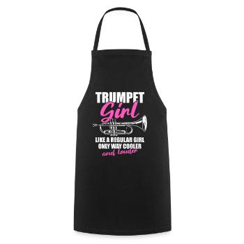 Trumpet Girl Trumpet Trumpet Player - Cooking Apron - black - Front - AI Model Male 185 dark (185cm)