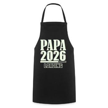 Papa 2026 Loading - Cooking Apron - black - Front - AI Model Male 185 dark (185cm)