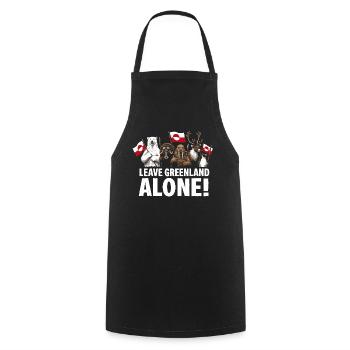 Leave Greenland Alone! - Tablier de cuisine - noir - Devant - AI Model Male 185 dark (185cm)